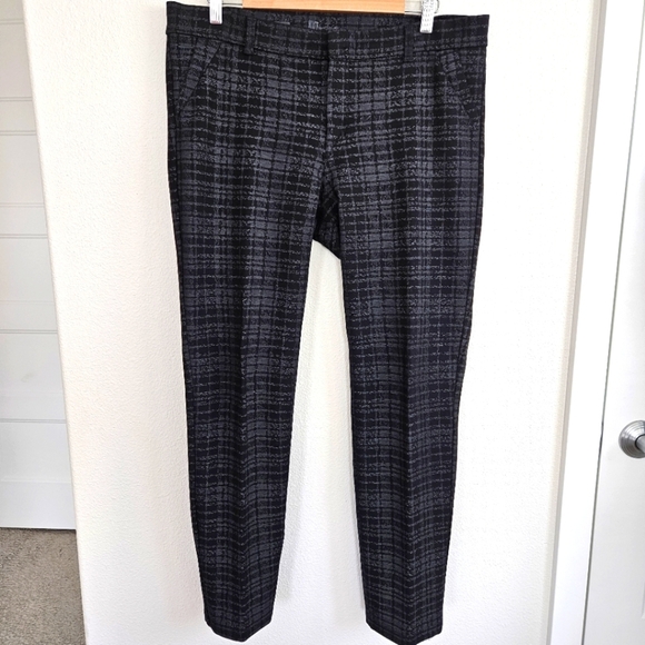 KUT From The Kloth Women's Skinny Pants Plaid Black and Gray Size 14S - Picture 1 of 10